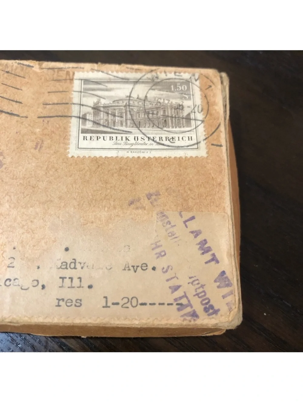NIB AUSTRIA Genuine Leather Vintage Address Book Hand-Tooled in 24 KT Gold NIB